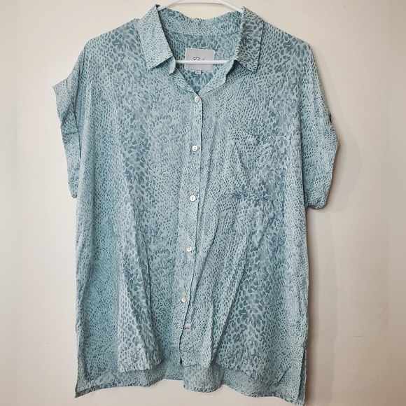 Womens Rails Whitney Shirt Size Large Mint Boa - Picture 4 of 14
